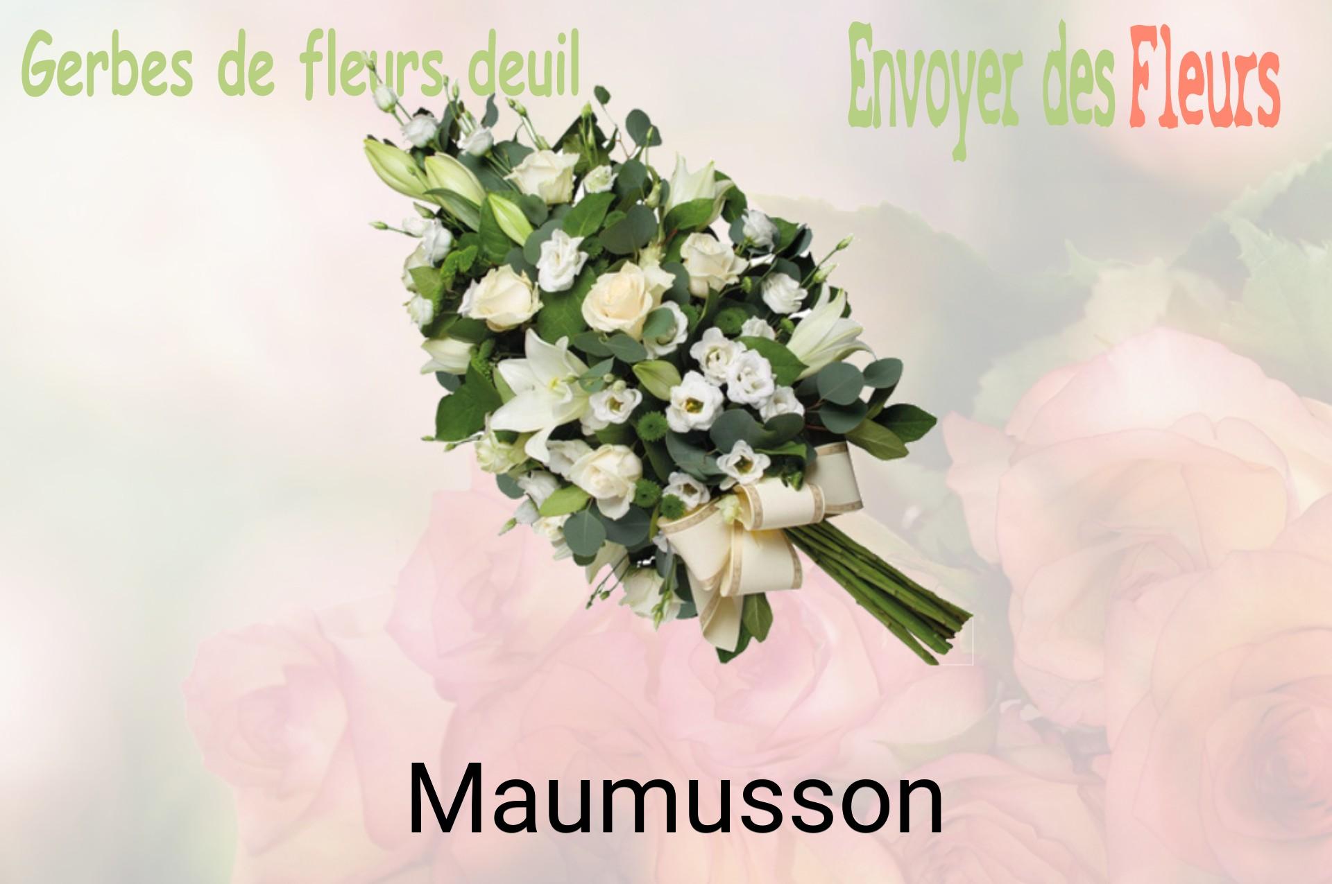 Gerbe de fleurs de deuil livrée à Maumusson